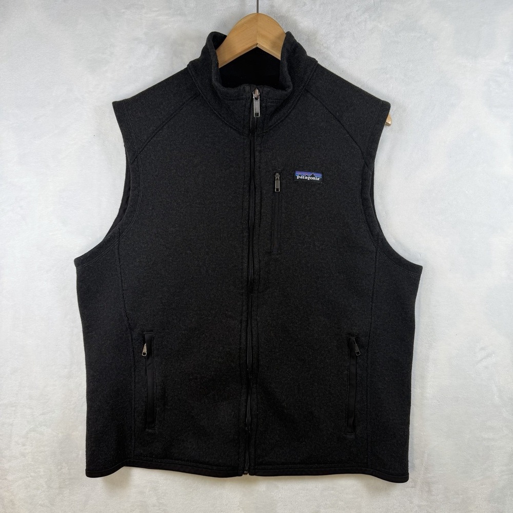 Patagonia Better Sweater Full Zip Vest Men XL Black Worn